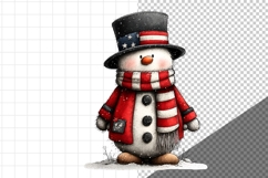 Watercolor Snowman Clipart, Whimsical, Product Image 2