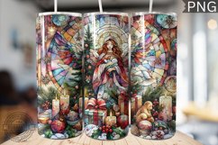 Watercolor Christmas Tumbler Wrap - High Quality 300 Dpi Product Image 1