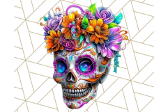 Bright Sugar Skull PNG Clipart, Halloween Colorful Skull Png Product Image 5