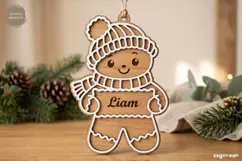 Personalized Gingerbread Ornament Laser Cut | SVG Product Image 1