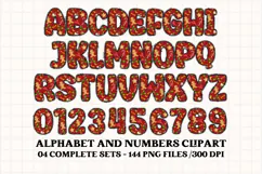 Christmas Alphabet png clipart, christmas letters doodle Product Image 3