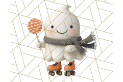 Retro Halloween Clipart Vintage PNG Graphics, 50s Holiday Product Image 5