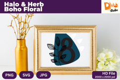 Halo &amp; Herb Boho Floral Monogram Product Image 1