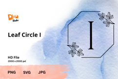 Leaf Circle Monogram - Elegant Botanical Letter JPG|PNG|SVG Product Image 1