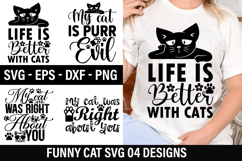 Funny Cat SVG Design - My cat was right about you Product Image 1