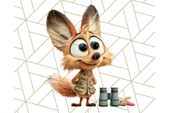 Cute Safari Animal Clipart with Jungle Accessories Png Product Image 5