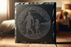 Tribal Silhouette Father and Daughter Product Image 5