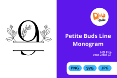 Petite Buds Line Monogram Product Image 1
