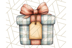 Vintage Christmas Ornaments and Presents PNG Holiday Clipart Product Image 5