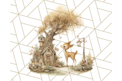 Acorn Village Clipart PNG, Fall Animal Png Product Image 5