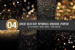 Gold Glitter Sparkle Digital Paper Product Image 1