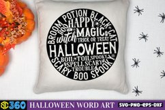 Round Halloween word art SVG SVG, Halloween SVG Product Image 3