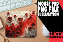 Premium 3D Marble and Flower Sublimation Mouse Pad Product Image 1