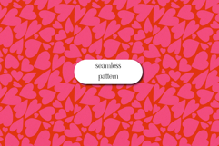 Seamless Red Hearts Pattern on Pink | Bold Valentine Pattern Product Image 1