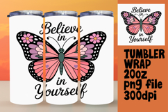 LUXURIOUS 20oz PNG Tumbler Template , Butterfly Product Image 1