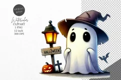 Halloween clipart, Ghost clipart, Autumn clipart, Product Image 1
