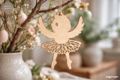 Spring Ballerina Chicken Laser Cut | Glowforge | SVG Product Image 1
