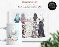 Muslim Woman Clipart Portrait Creator Product Image 6