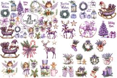 Lavender Christmas Clipart Mega Bundle Product Image 3