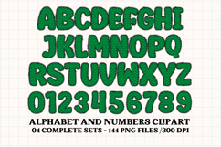 St patrick alphabet png clipart, st patrick letters doodle Product Image 3