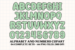 Pastel Patchwork Alphabet &amp; Numbers PNG Clipart Product Image 3