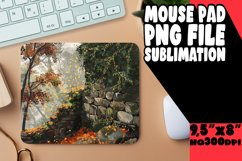 Autumn Watercolor Mouse Pad Sublimation Design Product Image 1