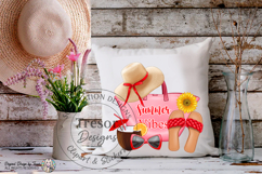 Red Summer Vibes Beach Tote Design -Tropical Vacation Style Product Image 9