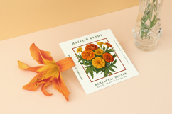 Watercolor Retro Vintage Marigold Cliparts Bundle Product Image 9