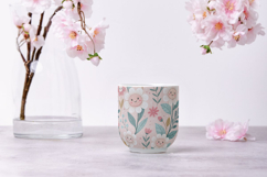 Cute Kawaii Wildflowers Seamless Pattern, Pastel Floral Product Image 10