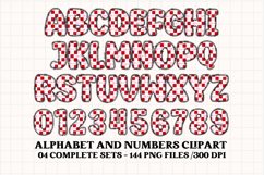 Valentine Alphabet Clip Art, valentines day letters doodle Product Image 3