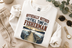 Retired Fisherman PNG, Funny Fishing Sublimation Design Product Image 8