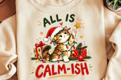 Funny Christmas PNG, Christmas PNG, Trending Christmas Cat Product Image 1