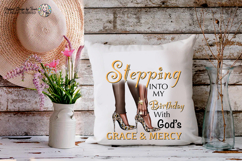 Stepping Into My Birthday PNG Brown Leopard Heels Design PNG Product Image 6