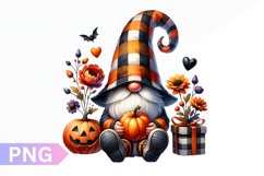 Halloween Gnome Sublimation, Gnome Clipart PNG Product Image 1