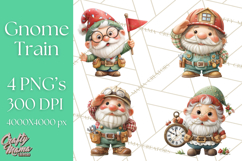 Gnome Train Clipart Holiday Express Clip Art Christmas Product Image 1