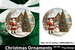 Christmas Ornaments PNG Round Sign PNG, Christmas Round Sign Product Image 1
