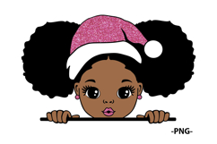 Christmas Black Girl SVG Afro Puff Snowflakes Leopard Product Image 9