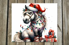 Christmas horse | funny Skinny tumbler sublimation designs Product Image 5