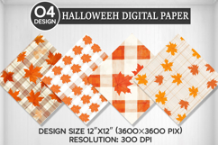 Autumn Plaid Seamless Pattern Digital Paper, Background PNG Product Image 1