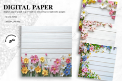 Wooden Floral Background Wood Flower Vintage Wallpaper Product Image 1