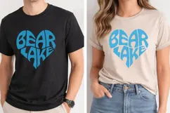 Bear Lake SVG | Heart Shape Word Art | Lake Quote PNG Product Image 5