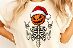 Rock on Halloween Skeleton PNG, Funny Halloween PNG Product Image 2