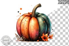 Pumpkin Flowers Sublimation - Clipart PNG Design Product Image 1