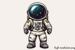 Space of Astronaut Watercolor Clipart PNG Product Image 1
