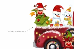 Snowmen and reindeer with gifts on the Christmas truck! Product Image 7