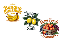 Retro Summer Fruits PNG Bundle | Vintage Fruit Sublimation Product Image 9
