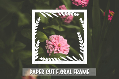 Paper cut Floral Frame SVG Cricut,Silhouette Craft Product Image 1