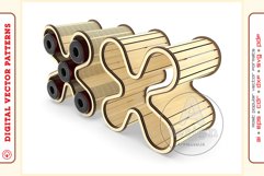 Wine Shelf v4 - laser cutting file - Glowforge ready SVG Product Image 9