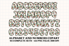 Christmas Alphabet png clipart, christmas letters doodle Product Image 3