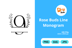 Rose Buds Line Monogram Product Image 1